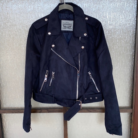 Levi's Jackets & Blazers - Levi’s faux suede Moto jacket. Silver zippers. Size med. NWOT. Adorable!!